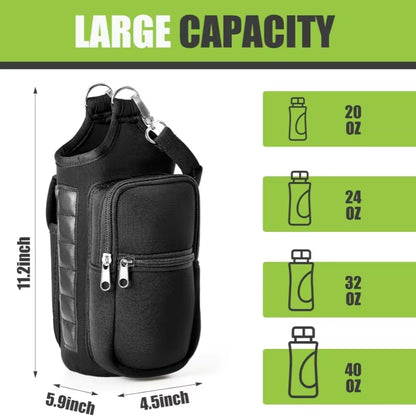 Magnetic Water Bottle Holder W/ Phone Pocket – Leak‑Proof, Durable & Portable