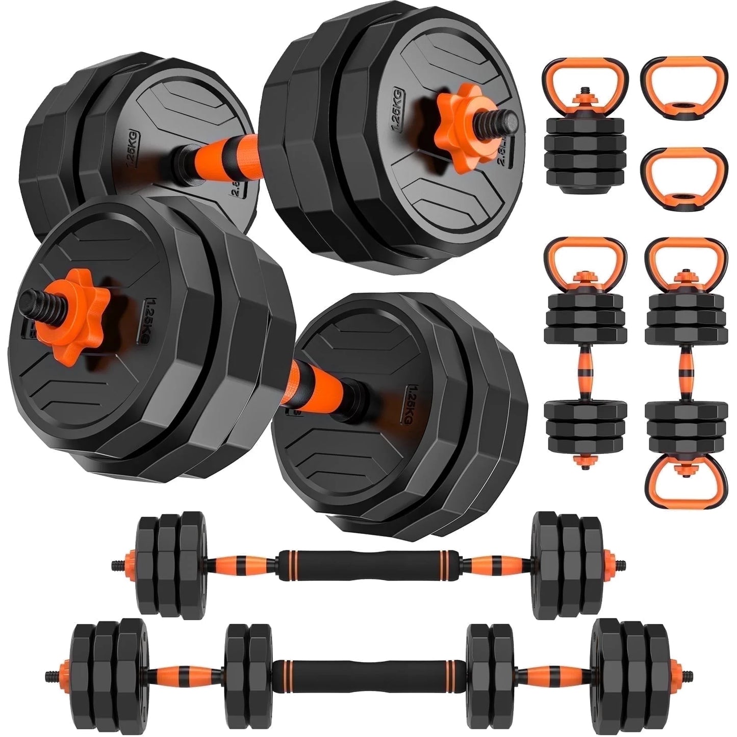 66lb Adjustable Dumbbells Set – 4‑in‑1 Home Gym System