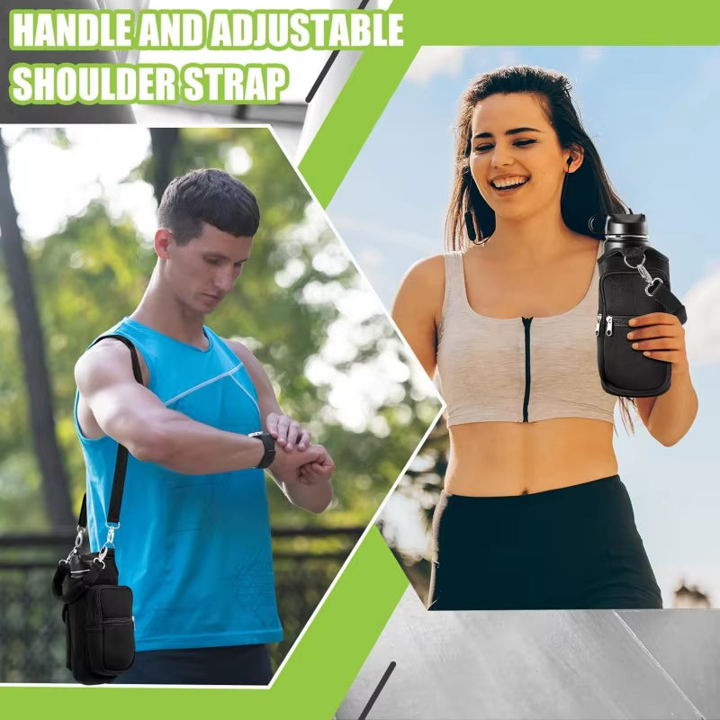 Magnetic Water Bottle Holder W/ Phone Pocket – Leak‑Proof, Durable & Portable