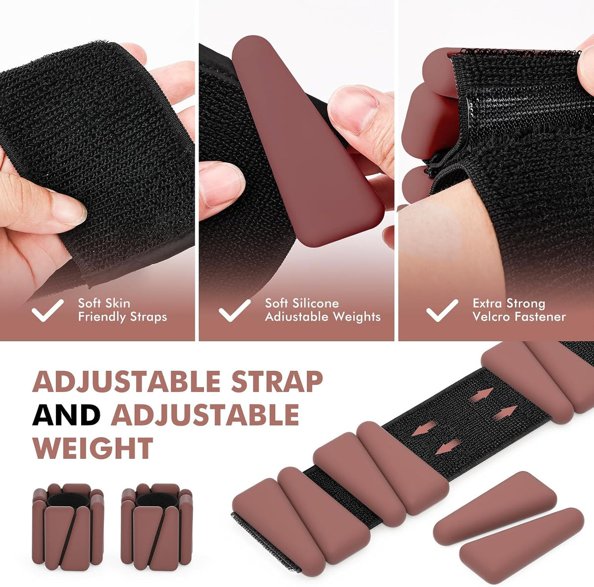 Adjustable Wrist & Ankle Weights – Strength & Toning