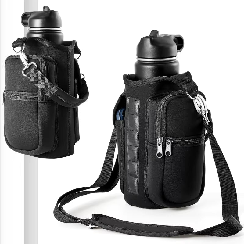 Magnetic Water Bottle Holder W/ Phone Pocket – Leak‑Proof, Durable & Portable