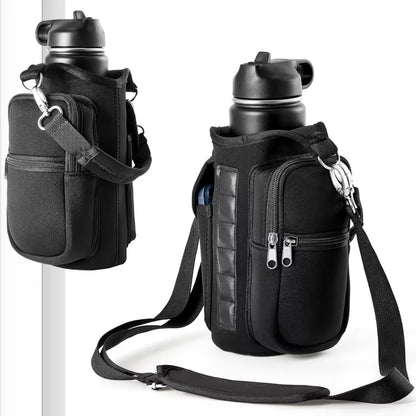 Magnetic Water Bottle Holder W/ Phone Pocket – Leak‑Proof, Durable & Portable