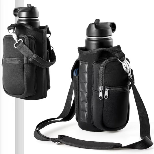Magnetic Water Bottle Holder W/ Phone Pocket – Leak‑Proof, Durable & Portable